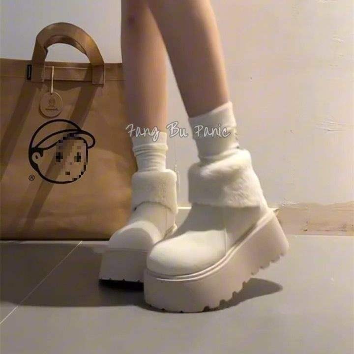 

Северо-восточные белые зимние сапоги на высокой платформе из утолщенного бархата, женские, 2025, новые, зимние, теплые и нескользящие хлопковые туфли 40 белый