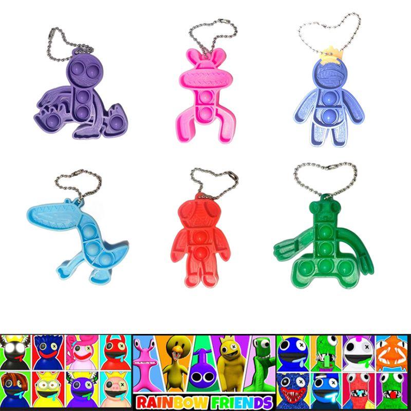 Roblox Rainbow Friends Keychain High Quality Silicone Bag Pendant Doll For Kids Xmas Gifts