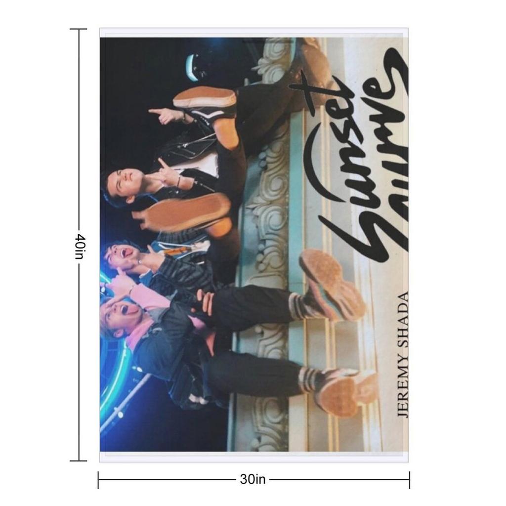 Sunset Curve Poster Throw Blanket Flannel Camping Flannels Soft Blankets