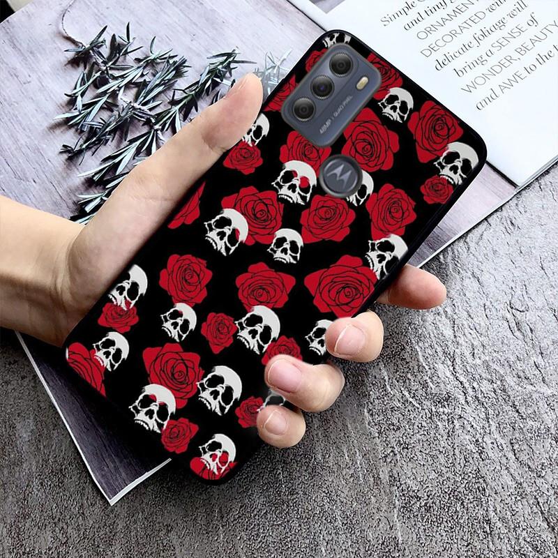 Telefonkasten mit Totenkopf-Motiv für Moto Edge 50 40 Pro Edge 40 30 Ultra Neo Fusion G Power G Stylus G Play E32 E20 E40