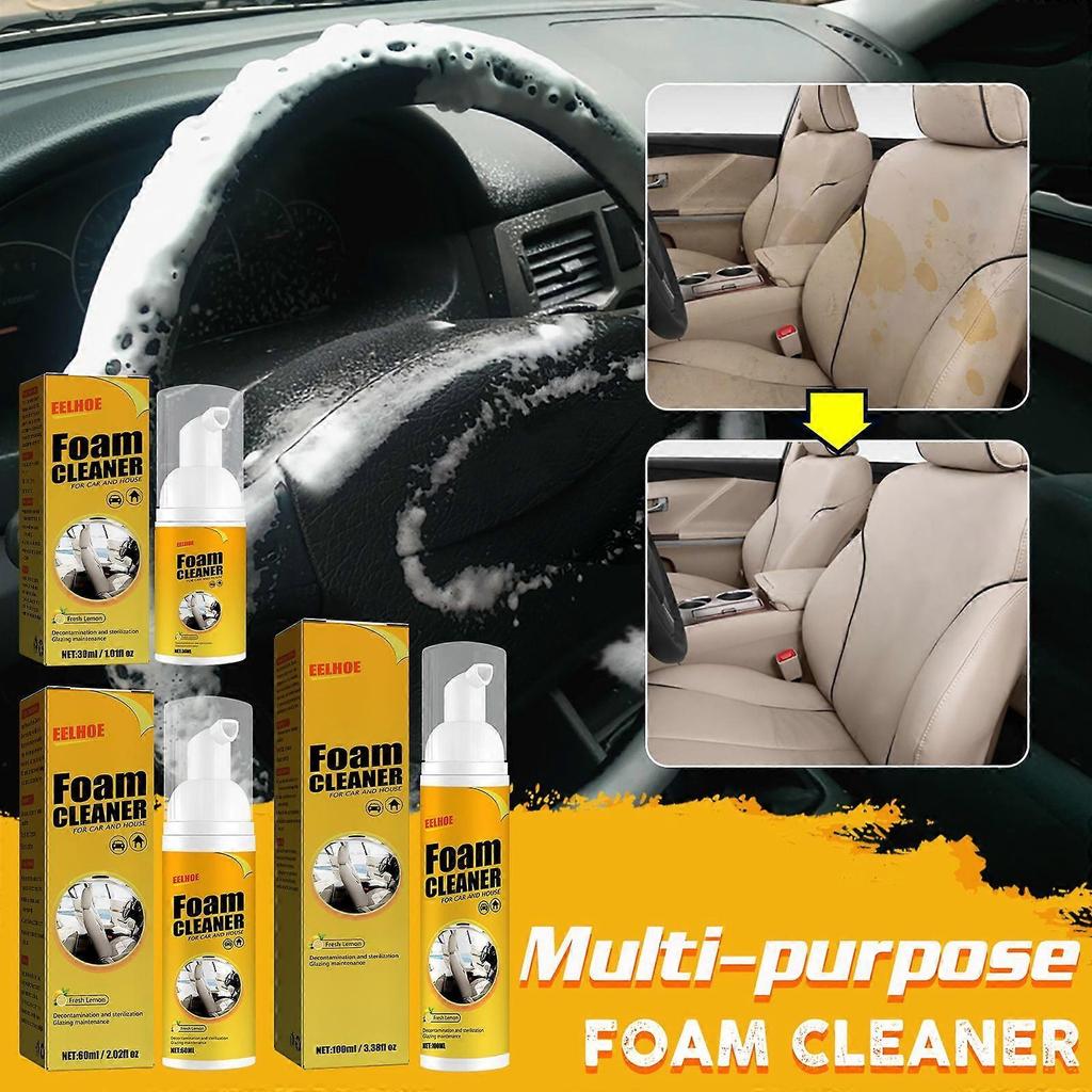 Limited time!!Eelhoe Car Steering Wheel Foam Cleaner Multifunctional Cleaner For Leather Seats And Interior Stains