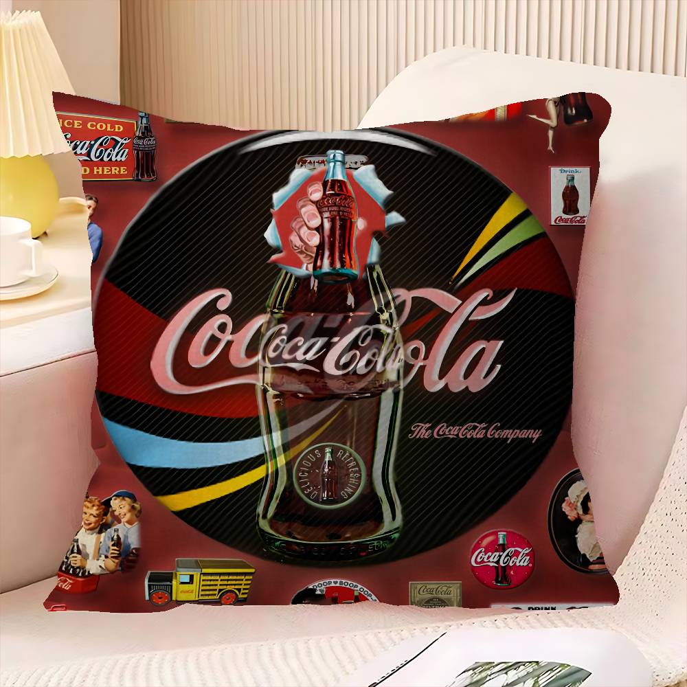 C-Coca Logo C-Colas Kissenbezug Für Schlafzimmer Zimmer Und Wohnzimmer Sofa Dekokissenbezug