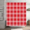 Plaid Shower Curtain Purple Green White Bath Rug Waterproof Bathroom Decor Home Decoration 180x240cm (Customizable Size)