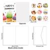 Summer Themed Colorful Ice Cream Pattern Greeting Card Envelope Set Sticker