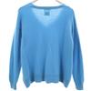 FRAY I.D Cashmere 100% Long sleeve V neck sweater F light blue knit Women Used