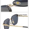 Vintage Marken Designer Randlose Quadratische Sonnenbrille Damen Für Herren Trendige Geschnittene Sonnenbrille Mode Luxus Metall Schlangen Shades
