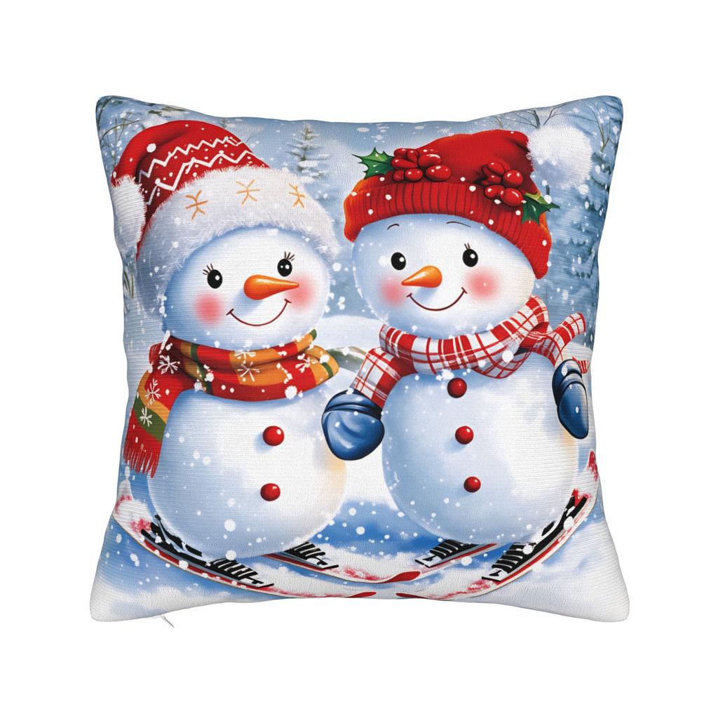 Christmas Santa Snowman Pillowcases  Funny Pillow Case For Couch Sofa Bedroom Design Pillow Cover