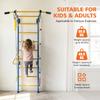 Giochi da Arrampicata 5 in 1 per Bambini Piccoli, Palestrina Indoor per Esercizio, Set Parete Scala in Acciaio con Sbarra per Trazioni, Corda, Anelli da Ginnastica, Regalo per Bambini e Bambine