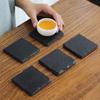 Table Coaster Anti-scalding Decorative Stable Reusable Home Cafe Restaurant Slate Stone Drink Coaster