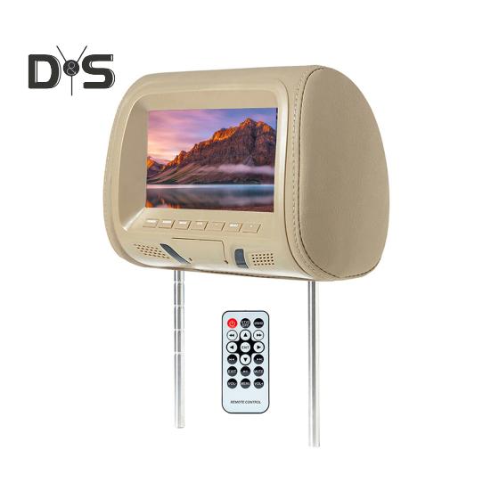 

7 Автомобильный подголовник DVD-плеер 2 экрана Дисплей дистанционного управления Управление MP5 16:9 ЖК-видеоплеер для развлекательной системы для задних сидений автомобиля A бежевый