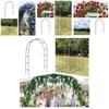 Simple Style Arch Trellis For Climbing Plants Foldable Metal Frame Black/white