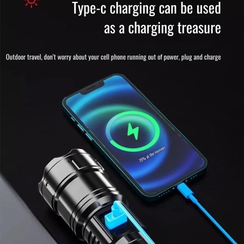 Rechargeable Lighting Flashlight Larger irradiation range longdistance shooting Waterproof and drop resistant laser gun Strong