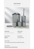 Bathroom Essentials: 6-Piece Set with Toothbrush Holder, Soap Dish, Toilet Brush, and Trash Can