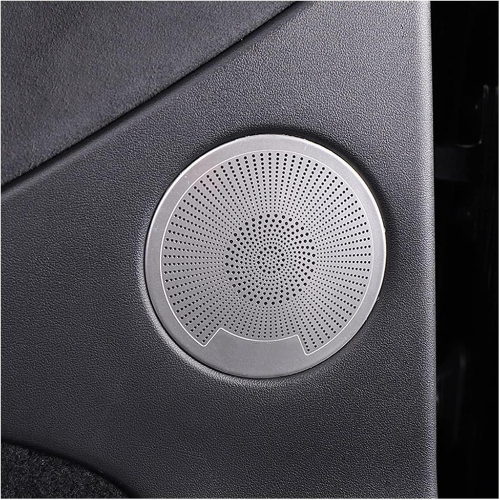 Compatible with Tesla Model Y 2021 2022 Interior Trim Car Audio Speaker Cover Sticker Door Loudspeaker Cover Under Seat Outlet Vent Trim (Color :