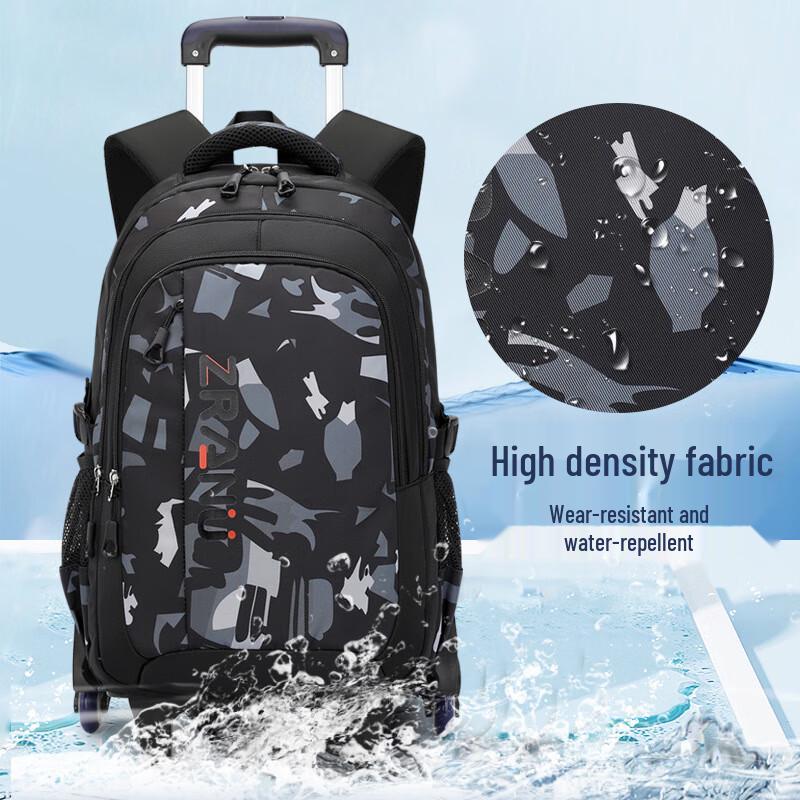 ZIRANYU Detachable Stair Climbing Trolley School Bag
