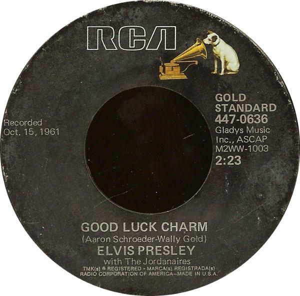 

7inch Record ELVIS PRESLEY THE JORDANAIRES Good Luck Charm Anything Thats P 4470636 RCA 1977 US Rock Used