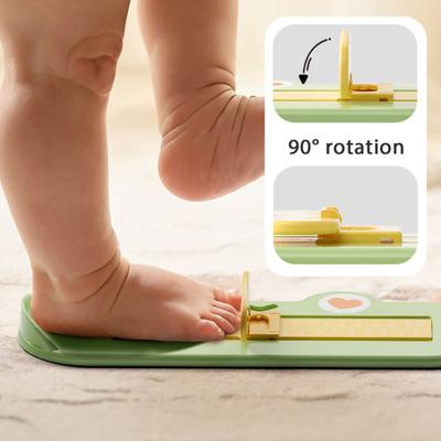 Barnfotmätningsanordning Tecknad Groda Spädbarn Pojkar Flickor Fotlängdsmätare Noggrann Skostorleksmätare Linjal Fotmätare