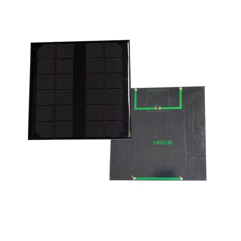 Monocrystalline Solar Panel Epoxy Board 145x145mm, 6V 3W, for 3.7V Battery Charging