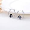 Ear Buckles, Black Epoxy Cute Animal Cat Claw Earrings, Sweet Heart Dog Footprint Earrings.