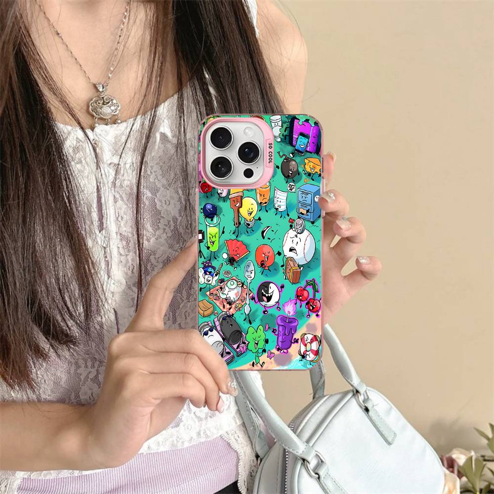 Anime Bfdi Battle For D-Dream Island Phone Case For IPhone 16 15 14 13 12 11 17 Pro MAX Plus Pro Matte Shockproof Cover