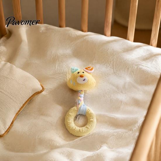 Soft Fabric Doll with Rubber Ring Squeaky Dog Chew Toy, Stuffed Puppy, Macaron Color Pet Play Toys Interactive Fetch Tug Toy for Aggressive