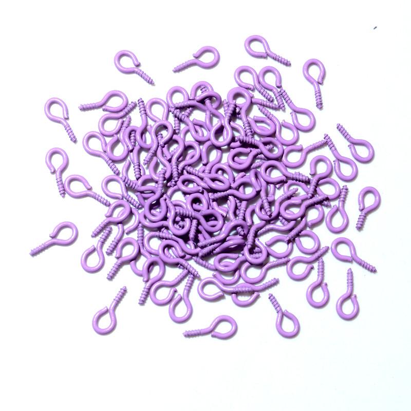 200Pcs/lot 8*4mm Colorful Small Tiny Mini Eye Pins Eyepins Hooks Eyelets Screw For DIY Jewelry Making Supplies Accessories
