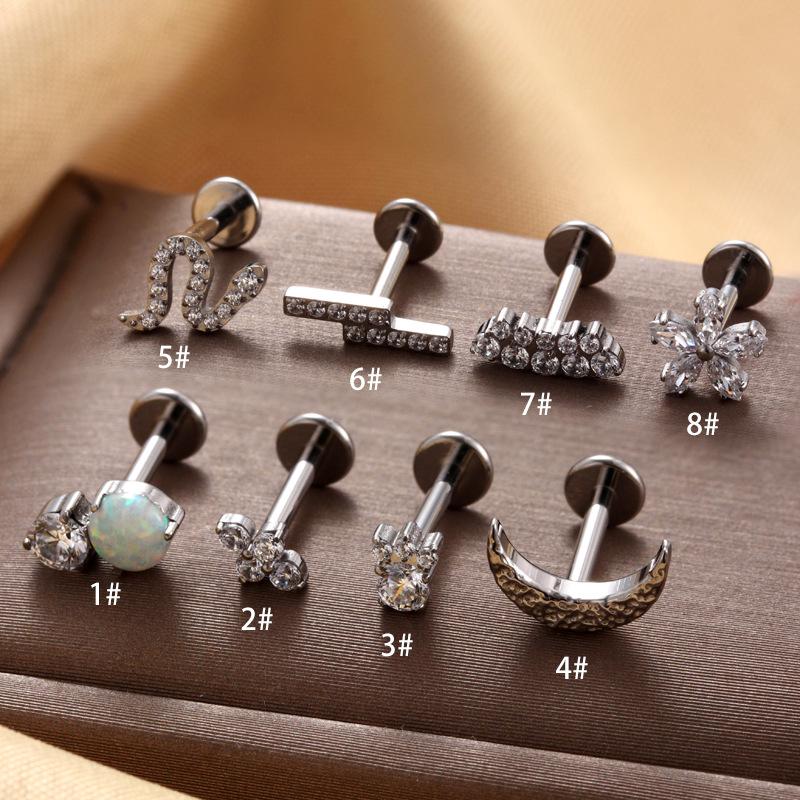 Cercei Henson F136 din Aliaj de Titan cu Zirconii