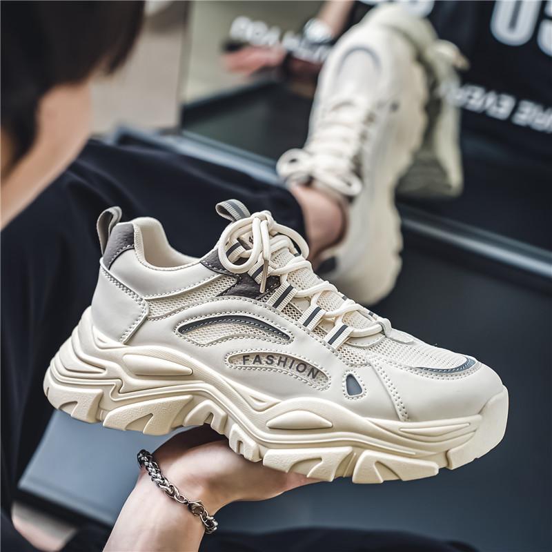 Men's Sneakers Low-top Thick-soled Dad Shoes Casual Sports Versatile for All Occasions 39-44