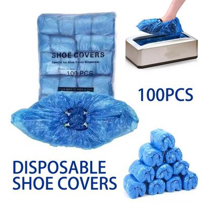 Disposable 100pcs Automatic Shoe Cover Plastic Shoe Cover T Buckle Shoe Cover Household Indoor Machine Shoe Cover