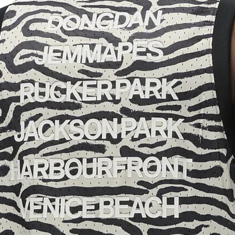 Men's Air Jordan Irregular Texture Alphabet Printing Mesh Training Sports Pearl White Vest DM1825-219