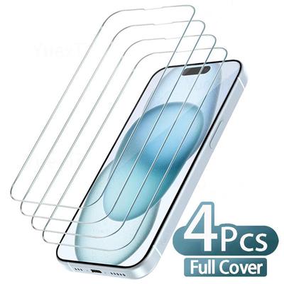4 SZT. Pełnoekranowe szkło hartowane na iPhone 11 12 13 14 15 16 Pro Max Folia ochronna na ekran na iPhone X XR XS Max 7 8 Plus