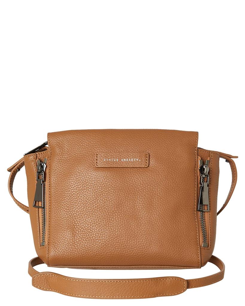 THE ASCENDANTS Shoulder Bag for Crossbody Adult Leather Korean Leather Tan Pebble [STATUS ANGELY] Women, Bag, Bag, Strap, Cowhide, Bag,