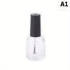 5 pezzi 15ml Bottiglietta Trasparente in Vetro per Smalto Vuota con Tappo Pennello Contenitori Cosmetici Bottiglie in Vetro per Unghie con Pennello