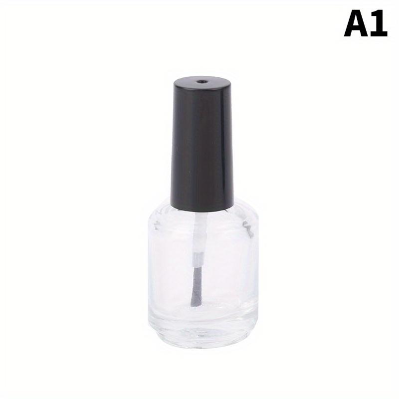 5 pezzi 15ml Bottiglietta Trasparente in Vetro per Smalto Vuota con Tappo Pennello Contenitori Cosmetici Bottiglie in Vetro per Unghie con Pennello