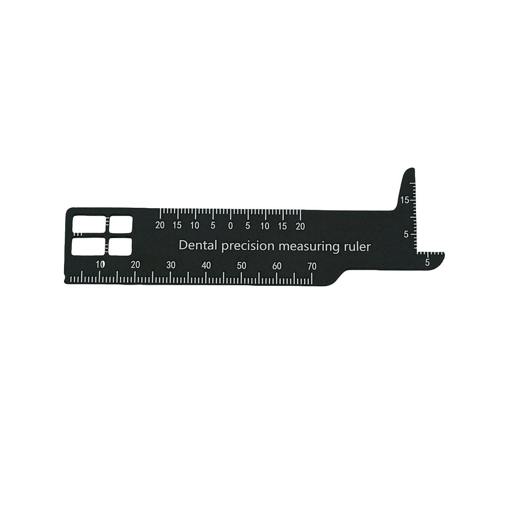 1Pc Dental Lab Multifunction Ruler for Aesthetic Crown Bridge Design Prosthodontic Measurement Multi-Window Scale Instrument