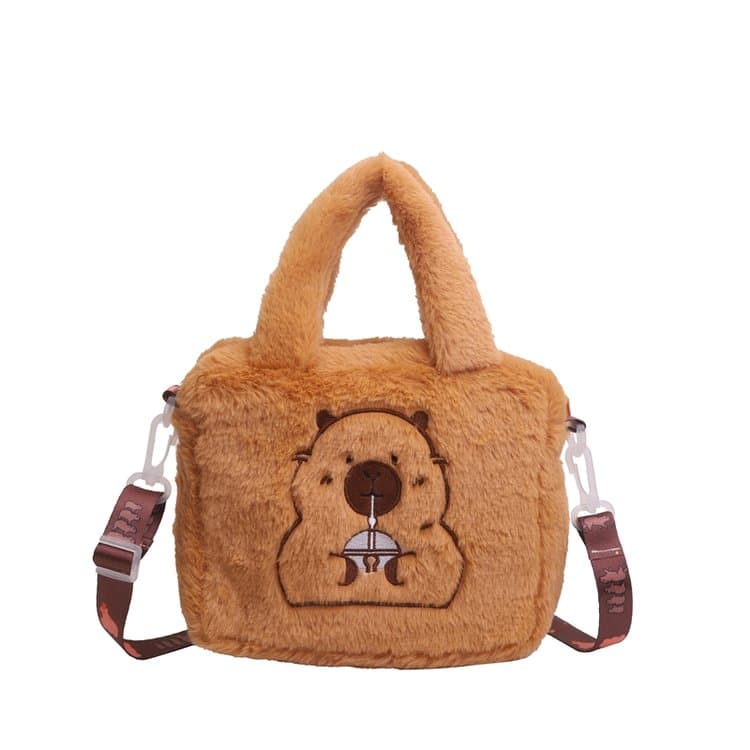 New Plush Cartoon Capybara Bag Portable Shoulder Bag