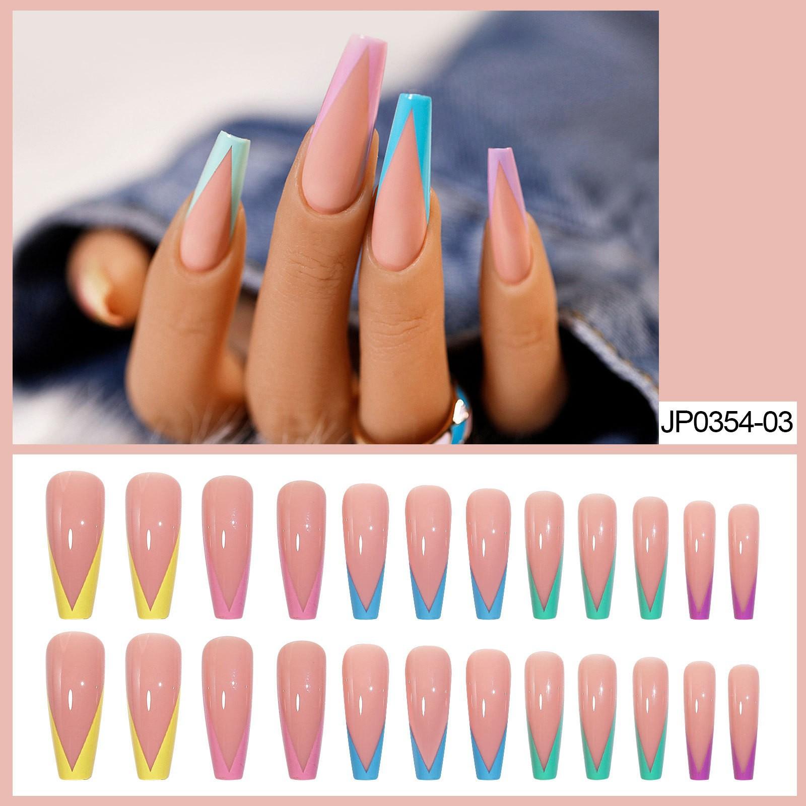 

Накладные ногти Длинные балетные ногти в стиле гроба Накладные ногти Носить ногти Готовый нейл-арт Наклейка на ногти Наклейка на ногти