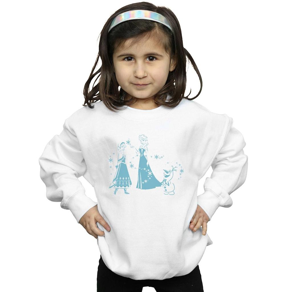 Disney Girls Frozen Magic Snowflakes Sweatshirt