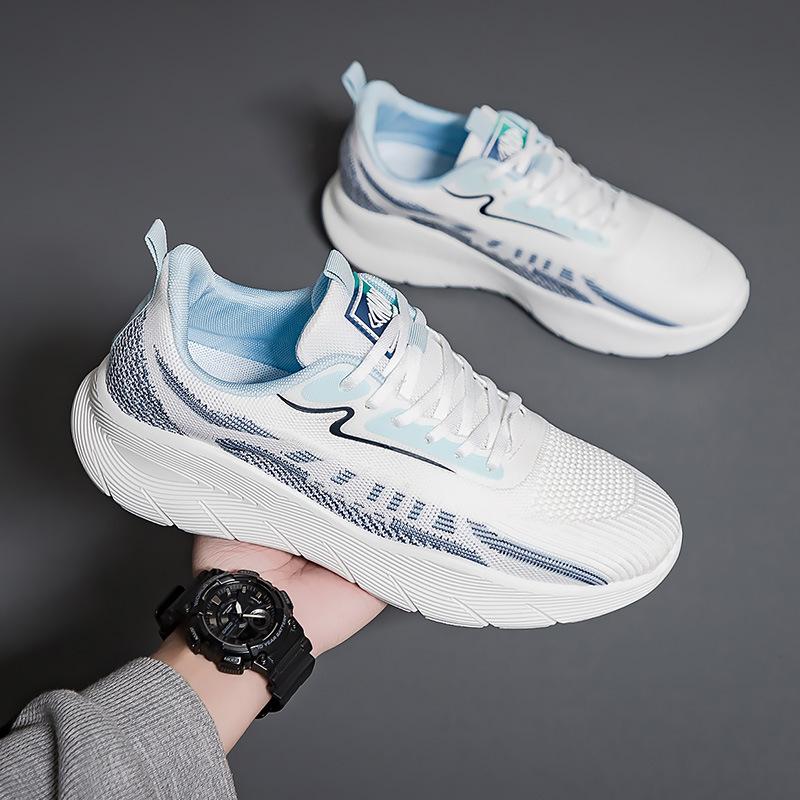 

Flying woven casual shoes men s spring and summer new sports platform running shoes couple men s and women s shoes 40 [Female code] рожевий