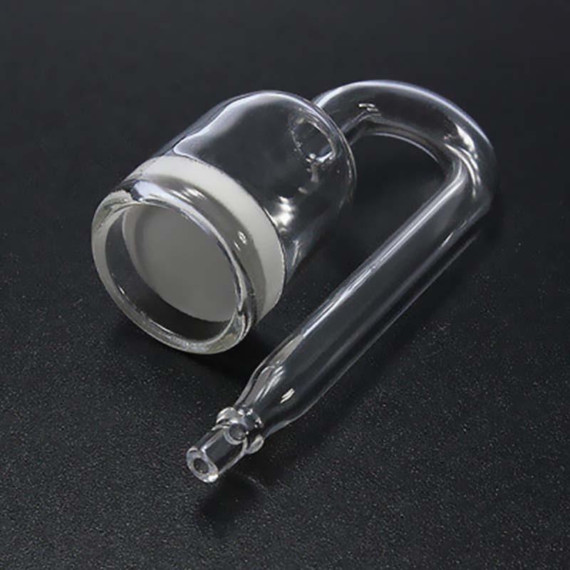 Aquarium CO2 Diffusor Rückschlagventil U-förmiger Glasrohr-Saugnapf für 4 x 6 mm Rohr