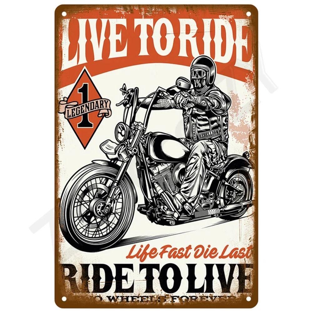 Garage Bar Metal Wall Sign, Auto Interior Decor Plaque 20x30cm