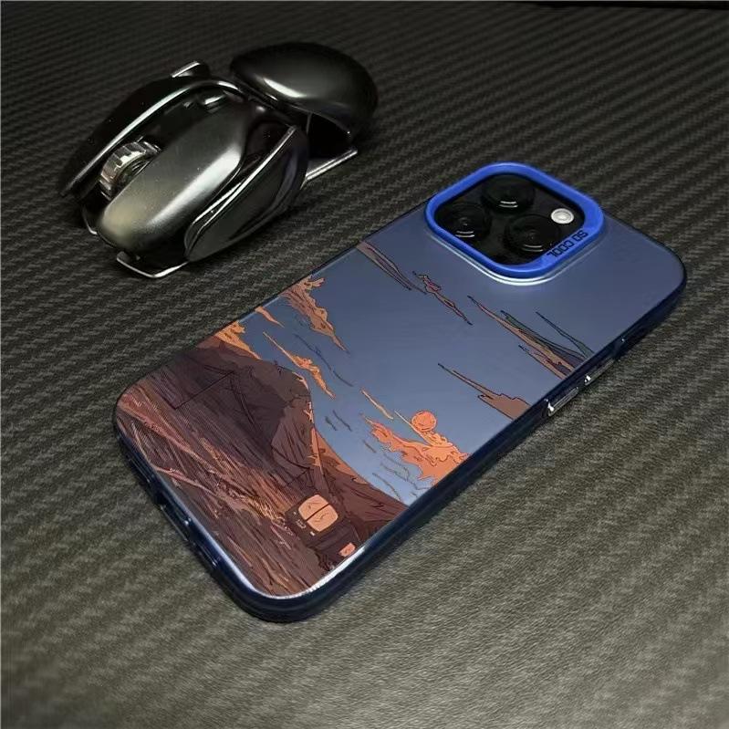 The New Sunset Is Suitable for Iphone17 Mobile Phone Case Apple 15promax/14 Anti-drop 13pro16 Europe and America 11xr.