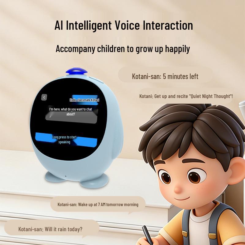 

AI-Enhanced Children s Educational Robot Clock with Night Light and Storytelling Functions