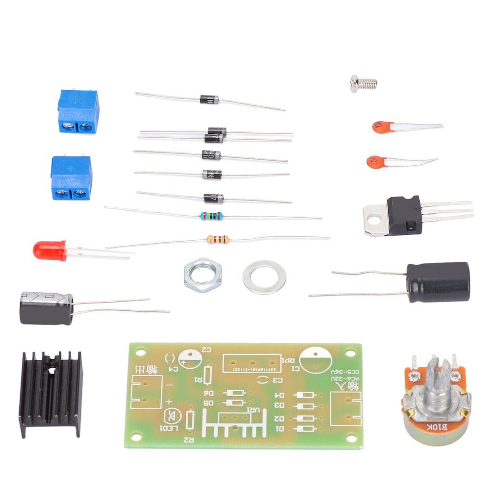 Adjustable Regulated Power Supply Kit Output Protection Rectifier Circuit Input Adjustable Voltage Set