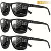 3PCS Vintage Mens Sunglasses Men Outdoor Sports Windproof Sand Classic Driving Fishing Sun Glasses UV400 Protection