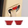 Red Carbon Seat Belt Base Upper trim Sticker Cover For BMW 3 Series E90 05-12