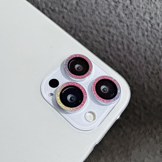 3d Bling Diamond Camera Lens Protector For Iphone 12 13 Pro Max Metal Ring Lens Tempered Glass Film For Iphone 11 Pro Max Cover