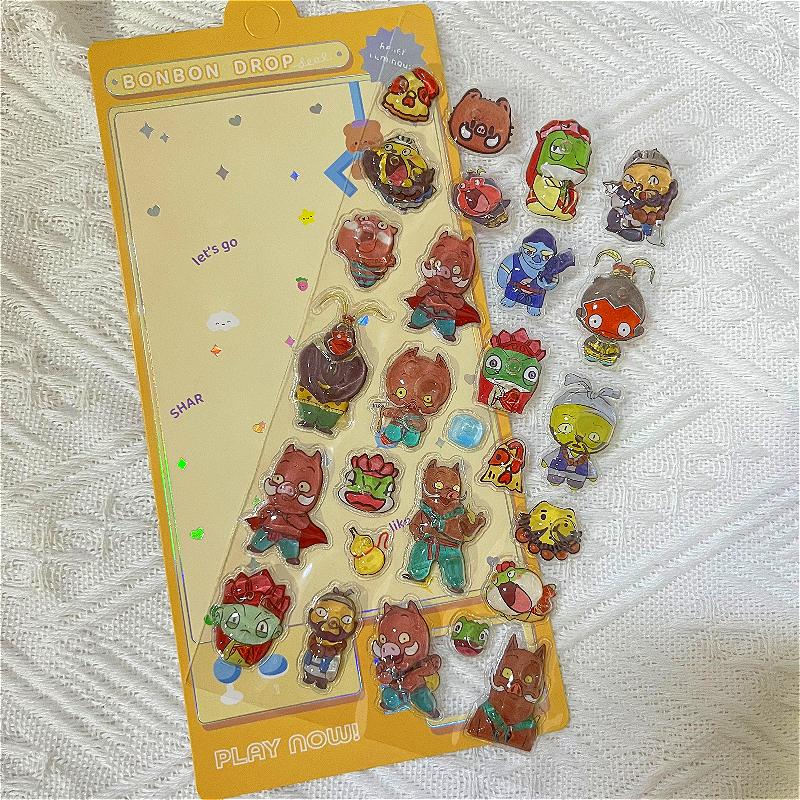 Lovely Cartoon Classic of Mountains and Seas and Capybara Children's Decorative Stickers DIY Materials for Diaries and Bullet Journals