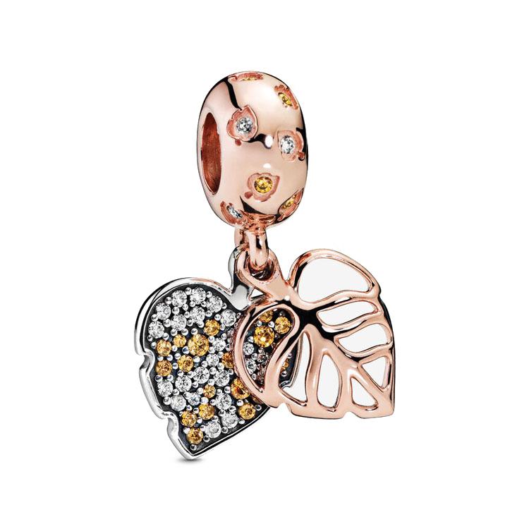 New Copper Rose Gold Butterfly Style Flower Dragonfly Present Box Charm Compatible With Authentic Bracelet Accessories Women Jewelry Item