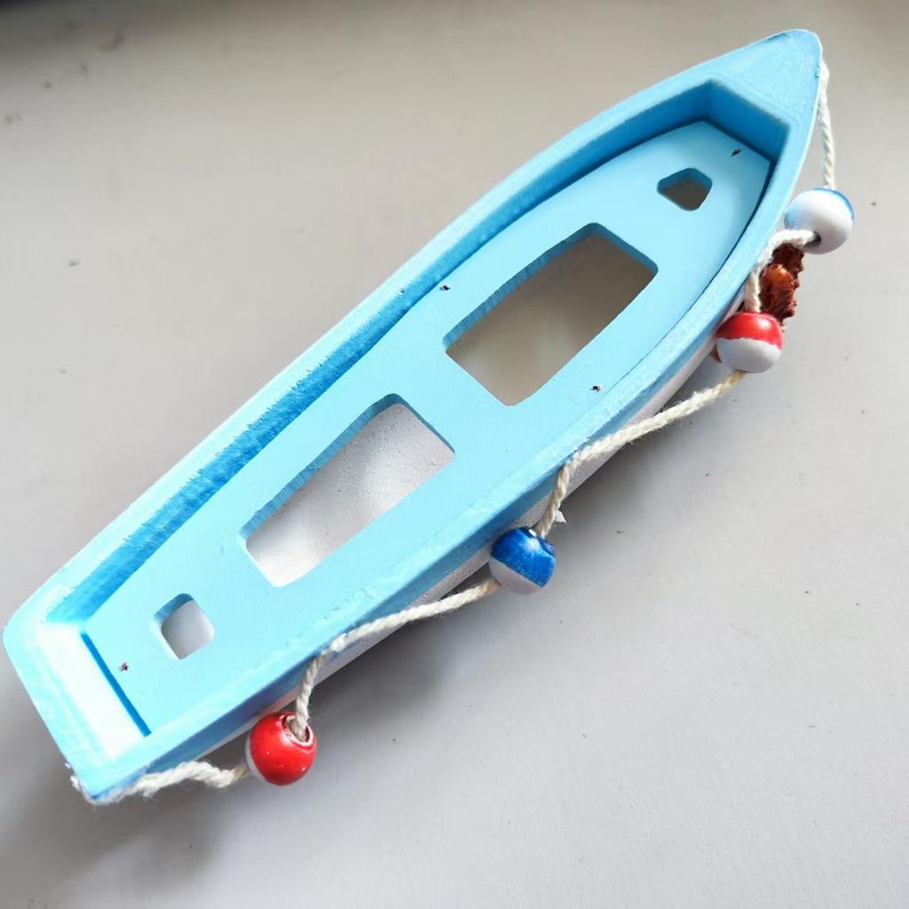 Wooden Boat Ornaments Craft  Home Decoration Marine Sailboat Shelf Model  Living Room Office Gifts Desktop Mediterranean Styles